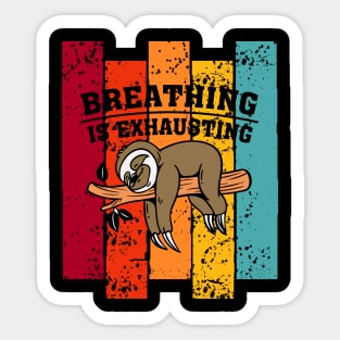 Colorful Sloth Funny Sticker